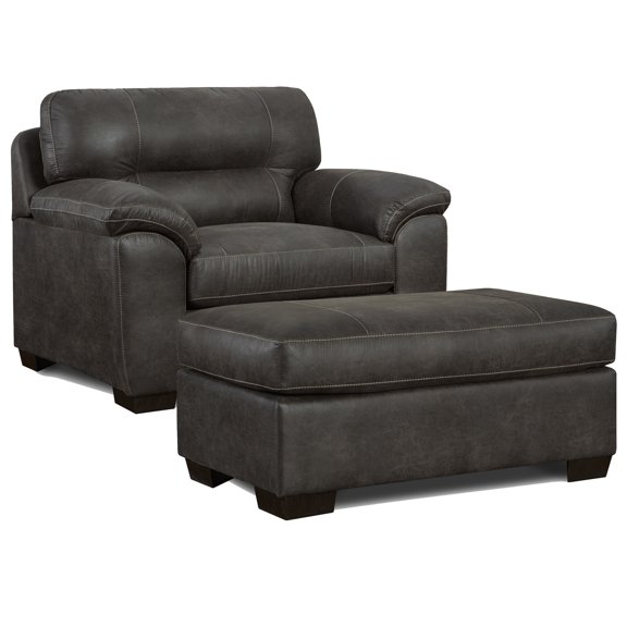 Deep Arm Chair With In Ash Fabric: Contemporary Living Room Comfort 2 Brown: Comfortable And Stylish