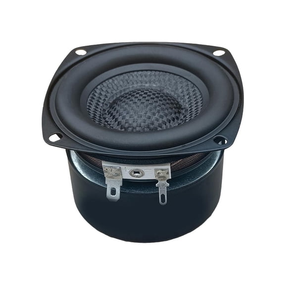 Deep Bass 3" Square Woofer Speaker Metal Rubber Build HiFi Sound Quality Glass Fiber Woven Cones