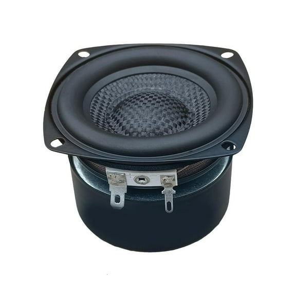 Deep Bass 3" Square Woofer Speaker Metal Rubber Build HiFi Sound Quality Glass Fiber Woven Cones