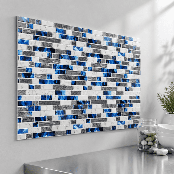 Deep Blue 10 Self-Adhesive Peel and Stick Wall Tile Backsplash