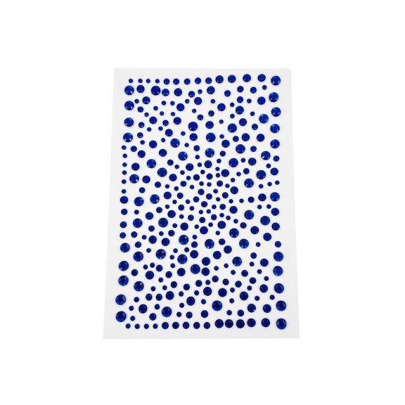 Deep Blue 3D Rhinestone Stickers Self Adhesive Sparkly Gem Decals for DIY Crafts Wedding Decor Phone Case Scrapbook Plastic