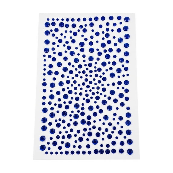 Deep Blue 3D Rhinestone Stickers Self Adhesive Sparkly Gem Decals for DIY Crafts Wedding Decor Phone Case Scrapbook Plastic
