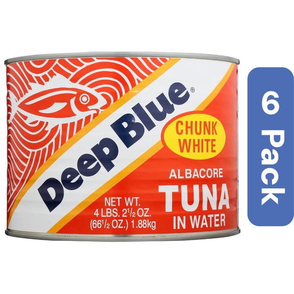 Deep Blue Albacore Tuna Chunk 4 lb (Pack Of 6)