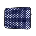 thumbnail image 1 of Deep Blue And White Dots Neoprene Sleeve Pouch Case Bag for 13" - 15" Inch Laptop Computer, 1 of 7