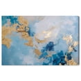 thumbnail image 1 of Deep Blue Gold Drift Canvas Blue Abstract Art by Art Remedy, Gallery Wrapped, 54" x 36", 1 of 7