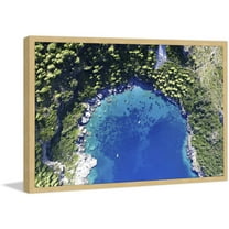 "Deep Blue Lagoon" Framed Painting Print