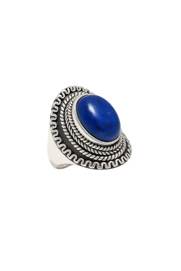 Deep Blue Lapis Lazuli Ring in 925 Sterling Silver – Handmade Classic Gemstone Jewelry_10