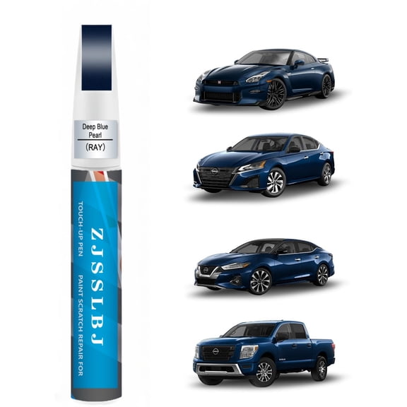Deep Blue Pearl(RAY) for Nissan Touch Up Paint Pen, 2 in 1 Car Scratch Remover with Pen Tip and Brush, Precise Color Match for Car Paint Scratch Repair
