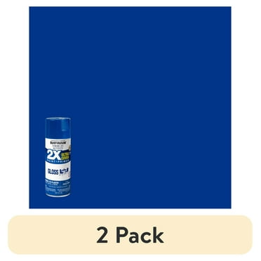 (2 pack) Deep Blue, Rust-Oleum American Accents 2X Ultra Cover Gloss Spray Paint- 12 oz
