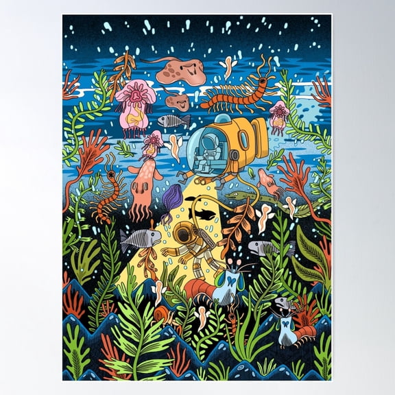 Deep Blue Sea Poster, 12x18 UNFRAMED