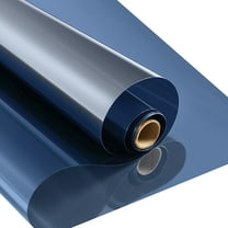 Deep Blue Silver Privacy Window Film, One Way Mirror Tint for Daytime Privacy and Heat Control, UV Blocking Static Cling Film for Windows, Easy Install for Home Office Balcony and Living Rooms