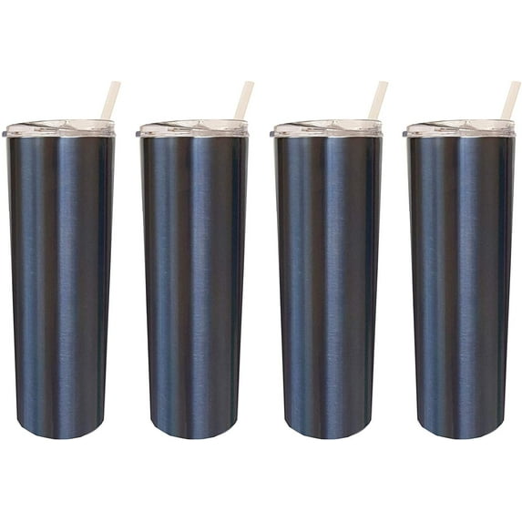 Deep Blue Stellar 20 oz. Skinny Steel 4 Pack Double Wall Stainless Tumbler
