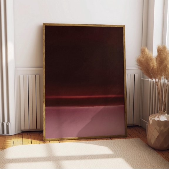 Deep Burgundy and Pink Abstract Print, Layered Earth Tones Wall Art, Dark Red Color Block Poster, Rothko Inspired Decor, Warm Moody Print, Poster Only