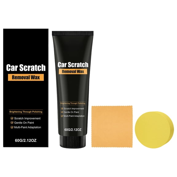 Deep Car Scratch Repair Paste 2026 Upgraded Polishing Wax Set with Sponge Cleaning Wipe