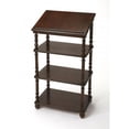thumbnail image 1 of Deep Cherry Podium Library Stand, Dark Brown, 1 of 1