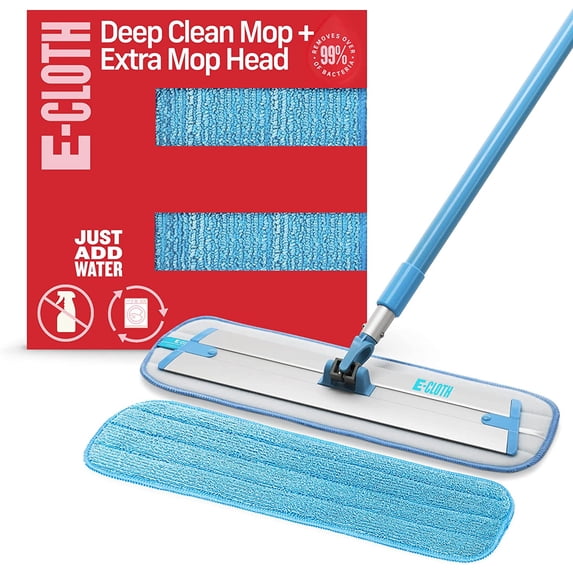Deep Clean Microfiber Mop - Reusable Mop Pad for Home Cleaning, Hard Floors, Wood, Tile, or Laminate, Machine Washable, Use Wet for Cleaning or Dry for Dusting, No Refills or Spray Needed