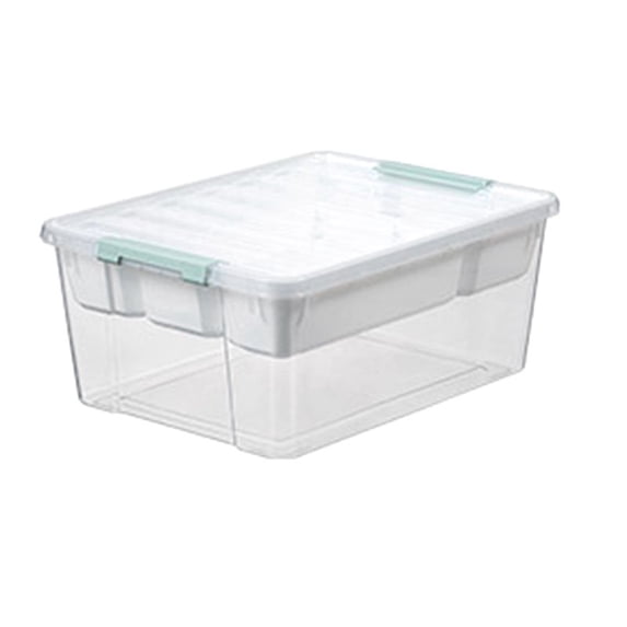 Deep Clear Plastic Stackable Storage Container Bin Box Tote with ...