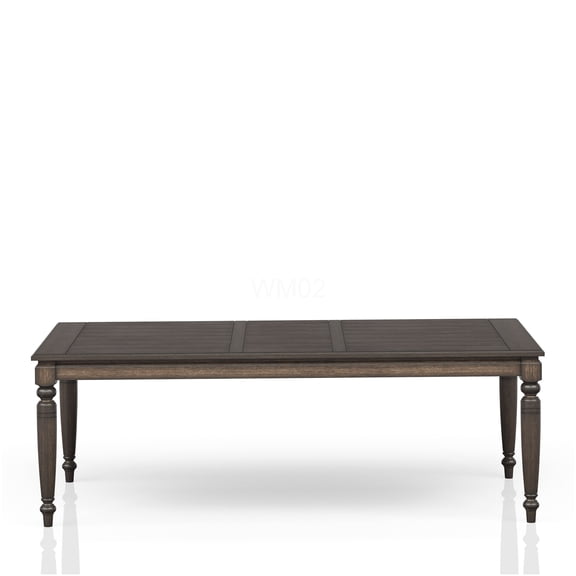 Deep Coffee Expandable Dining Table for 6 to 8, Traditional Solid Wood Table with Leaf, Chocolate Brown Finish