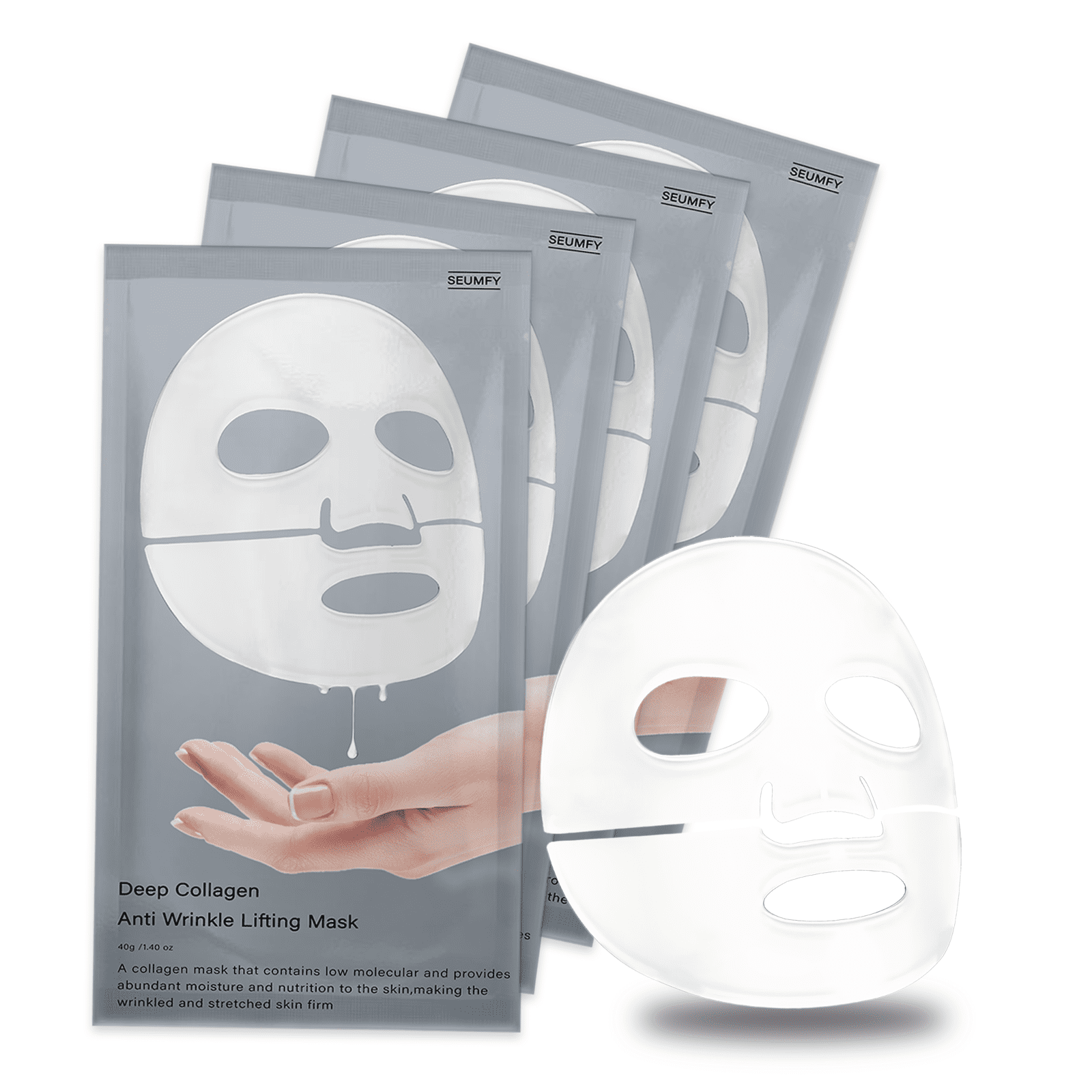 Deep Collagen Anti Wrinkle Lifting Overnight Mask 5,000,000ppb Real Collagen Facial Sheet Masks
