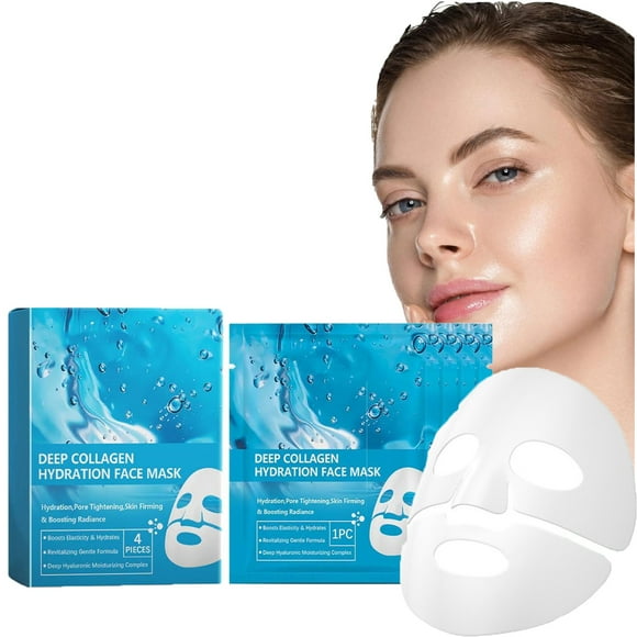 Deep Collagen Hydration Face Mask, Bio-collagen Real Deep Mask, Collagen Face Mask Overnight, Hydrating Firming Overnight Hydrogel Mask, Firming, Elasticity, Moisturizing for All Skin Types