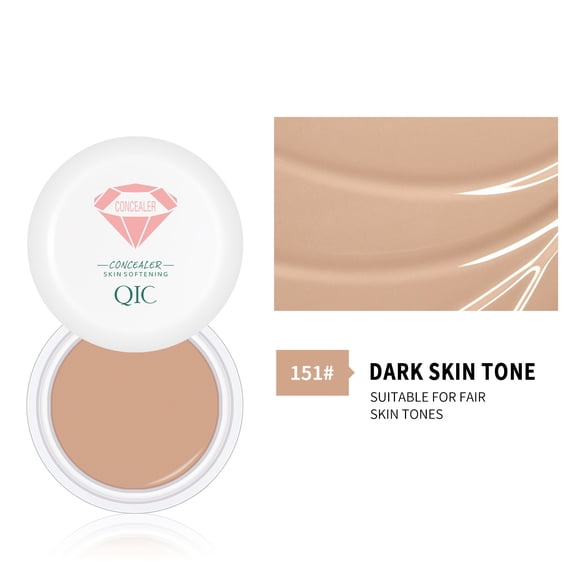 Deep Concealer Cream, Full Coverage Concealer for Dark Skin Tones, Covers Tattoos, Dark Spots, Under Eye Circles, Long Lasting Concealer