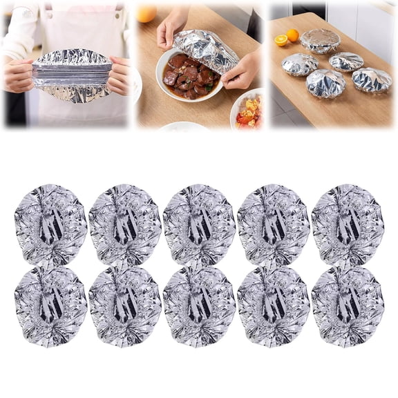 Deep Conditioning Cap 10 Pack, SomWiBe Aluminum Foil Processing Shower Caps, 9.8 Inch Reusable for Home Salon