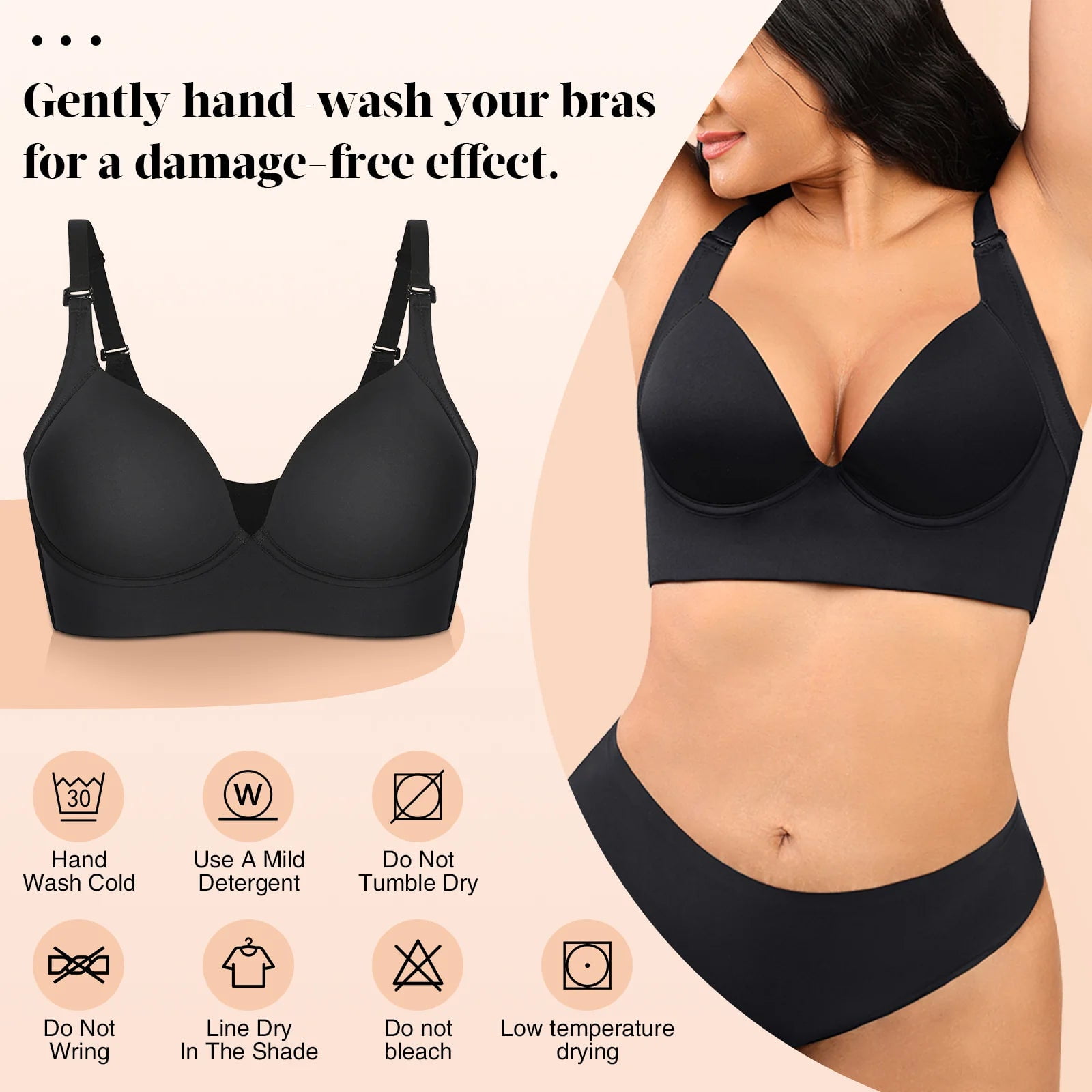 Deep Cup Bra Hides Back Fat Diva New Look with Shapewear