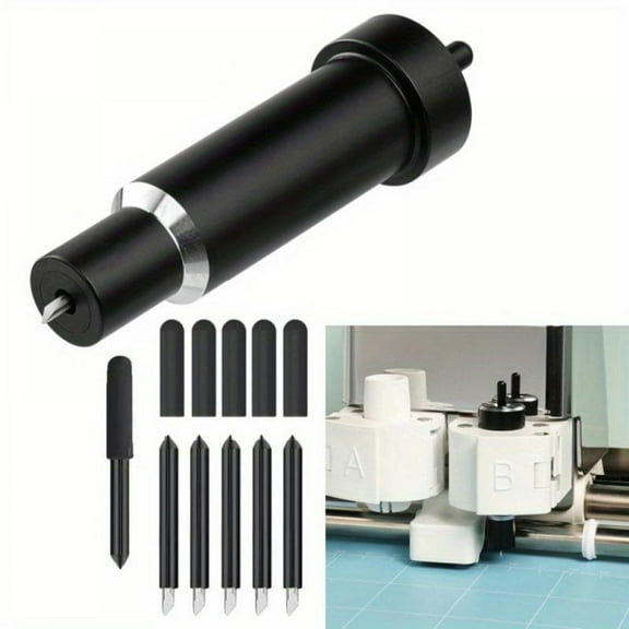 Deep Cut Blade for Cricut Maker 3/4/Maker/Explore 3/4/Air 2/Air/One/Venture,60° Deep Point Blade and Housing for Cutting Metallic/Genuine Leather,Craft/EVA Foam,Aluminum Foil,Magnetic Sheet,Etc