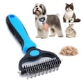 thumbnail image 1 of Deep Detangling Brush For Dogs, Dual Tooth Pet Grooming Knotting Comb, Brush Micro Scratching For Dog & Cat, 1 of 12