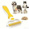 thumbnail image 1 of Deep Detangling Brush For Dogs, Dual Tooth Pet Grooming Knotting Comb, Brush Micro Scratching For Dog & Cat, 1 of 11