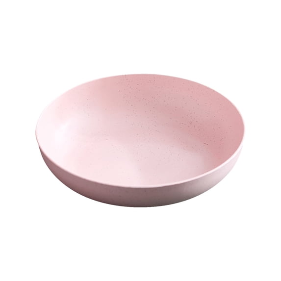Deep Dinner Plates, 5.9"×1.4" Lightweight Dinner Dish, Round Serving Plates, Shallow Dinner Bowls, Plastic Plates Microwave and Dishwasher Safe, Multipurpose Plates for Daily Use, Pink