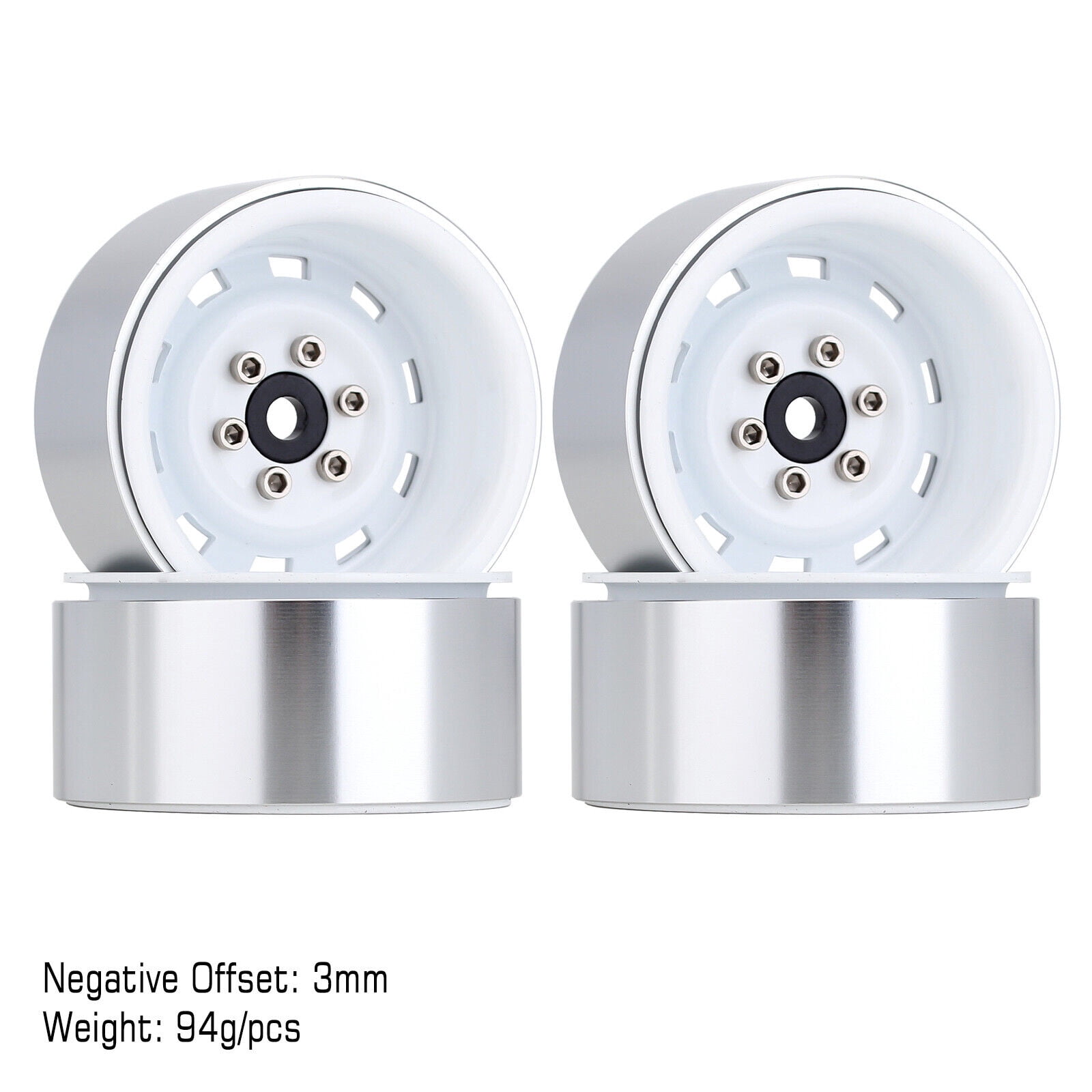 Rc Rims Deep Deep Dish 1.9 Beadlock Wheel Rim Hub Fits for 1/10 RC Crawler Car Axial ...