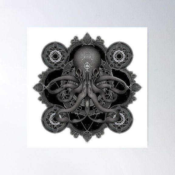 Deep Dive Poster Wall Art, Modern Wall Decor For Living Room Bedroom, 17x17 UNFRAMED