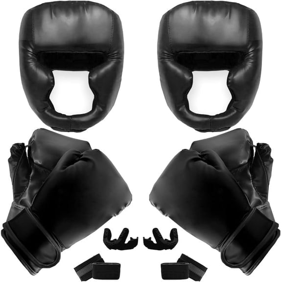 Deep Dream Kids Boxing Gloves Set with Headgear Hand Wraps for Youth Training Boys Girls 6 oz 14 Piece