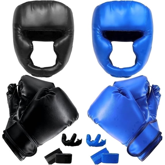 Deep Dream Kids Boxing Gloves Set with Headgear Hand Wraps for Youth ...