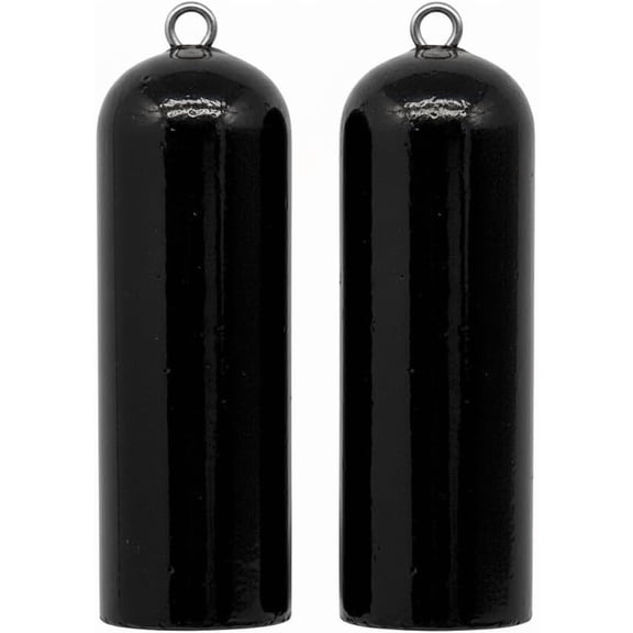 Deep Drop Weights - Offshore Fishing - Swordfish & Cod Weights (Black Vinyl, 2lbs 2pcs)