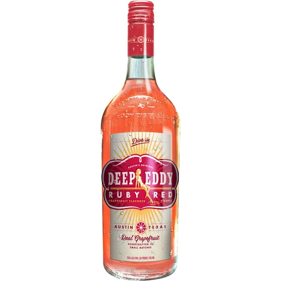 Deep Eddy Ruby Red Grapefruit Flavored Vodka, 750 ml Bottle, 35% ABV