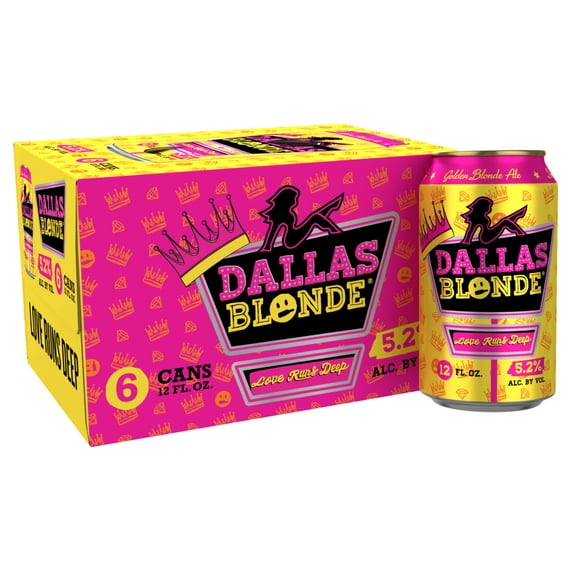 Deep Ellum Brewing Dallas Blonde Ale Craft Beer, 12 fl oz, 6 Pack Cans, 5.2% ABV