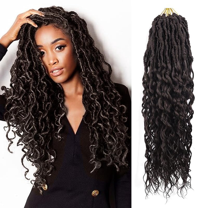 Deep Faux Locs Crochet Hair for Black Women Goddess Locs Crochet Hair ...