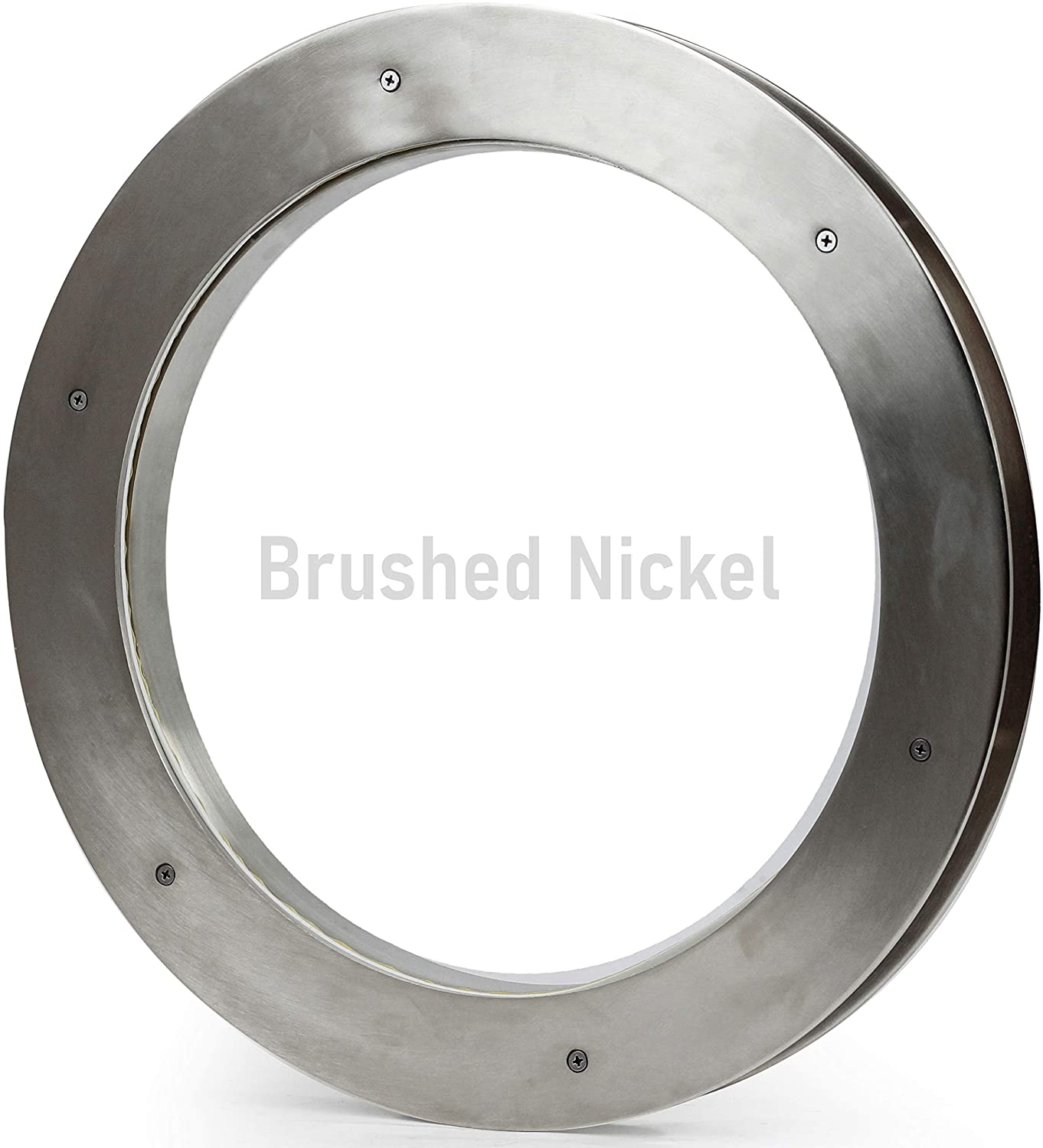 Deep Flange Nickel Premium Aluminum Premium Nautical Porthole Window with A Transparent Glass | Kitchen Home Decor Porthole Window | Nagina International (Brushed Nickel, 18 Inches)