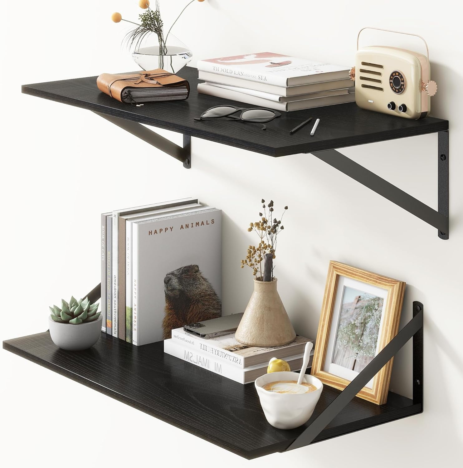 Deep Floating Shelves, 12 Inch Deep Floating Shelves for Wall, 24"W x ...