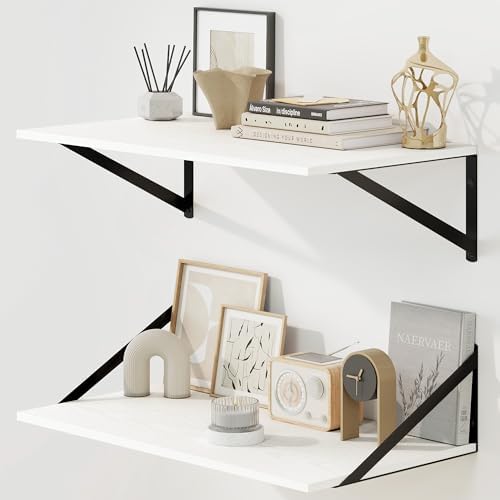 Bl Shelf Deep Floating Shelves for Wall, 55W x 8D Wall Mounted Shelves Set of 2 ...