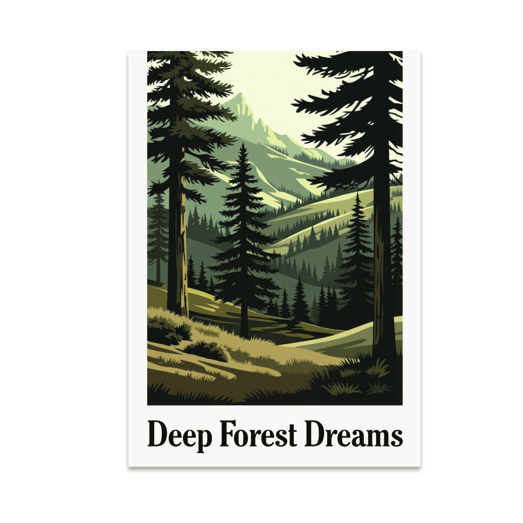 Deep Forest Dreams Wilderness Art - Nature Lover - 13x19 Poster Print ...