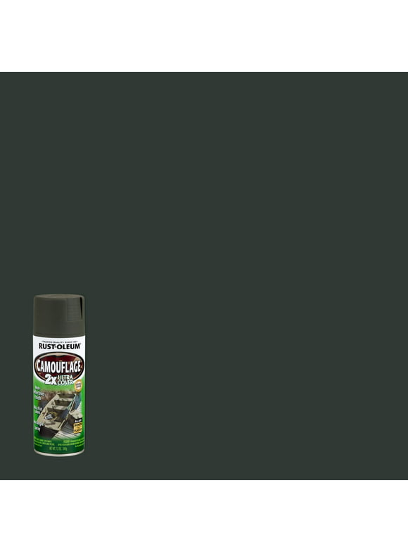 Deep Forest Green, Rust-Oleum Camouflage 2X Ultra Cover Spray Paint, 12 oz