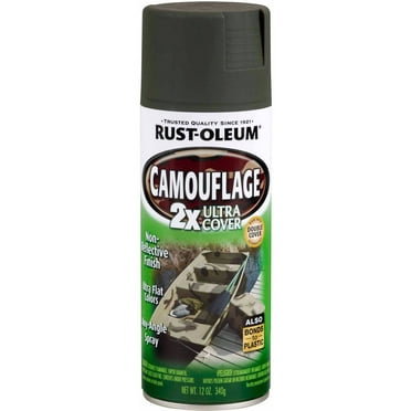 Deep Forest Green, Rust-Oleum Camouflage 2X Ultra Cover Spray Paint, 12 oz