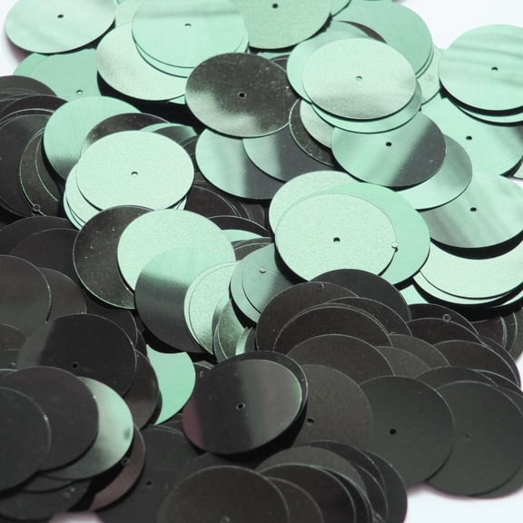Deep Forest Green Sequins 20mm Shiny Metallic Made in USA