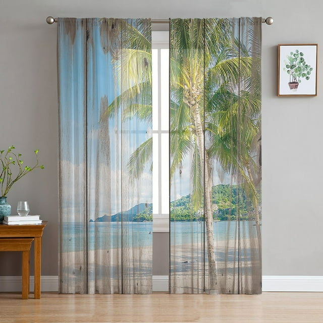 Deep Forest Snow Scene Tulle Curtains for Living Room Drapes Window Deep Forest Snow Scene Tulle Curtains for Living Room Drapes Window