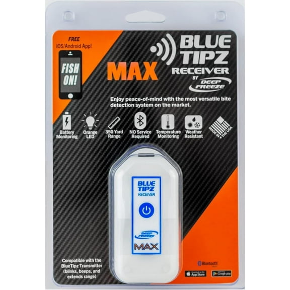 Deep Freeze Tip up Alert-BlueTipz MAX 22 Transmitter or Reciever/Booster-Android/iOS