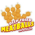 thumbnail image 1 of Deep Fried Meatballs On A Stick 12" Decal Concession Stand Food Truck Sticker, 1 of 2