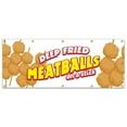 thumbnail image 1 of Deep Fried Meatballs On A Stick 120" Banner Concession Stand Food Truck Single Sided, 1 of 5